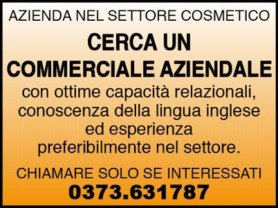 cercasi commerciale aziendale